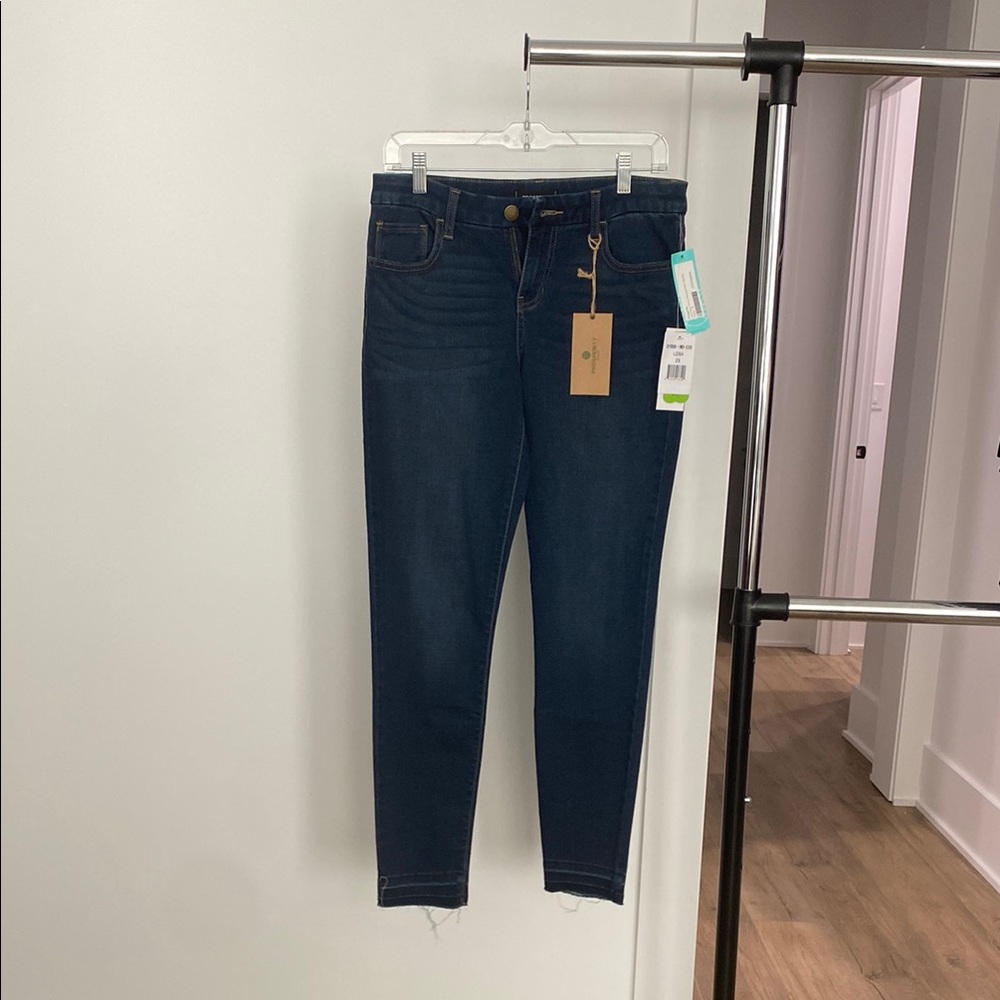 Blue Skinny Jeans with Dark Indigo Wash